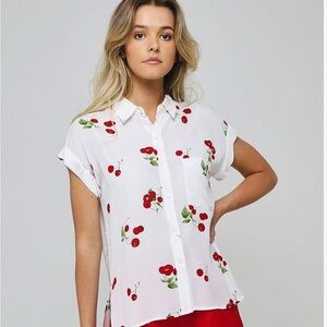 Rails cherry print top